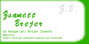 zsanett brejer business card